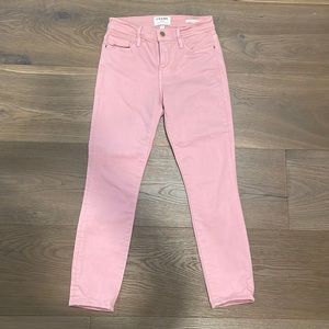 Frame pink skinny jeans